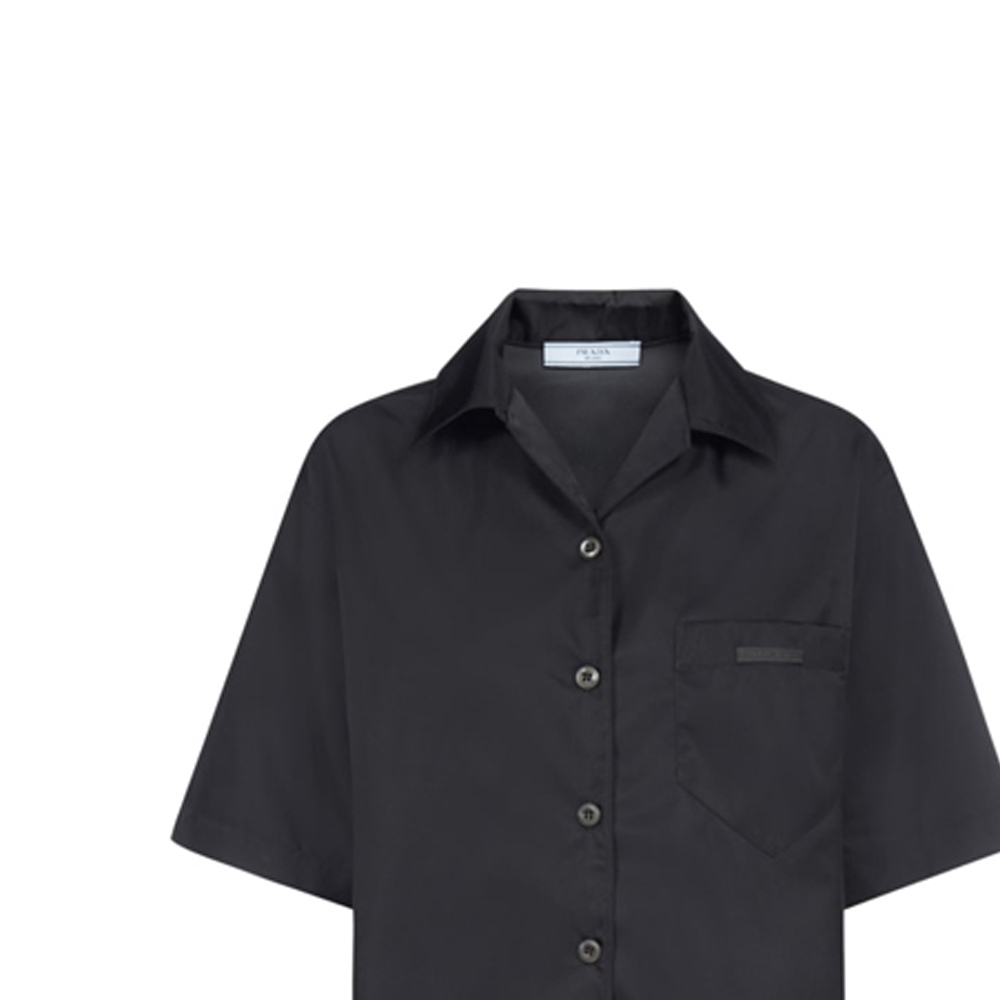 (Women) PRADA Re-Nylon Black Short-Sleeve Triangle Logo Sunshirt SS21 240691-1WQ8-F0002 圖 6