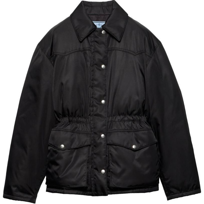 Order (Women) PRADA Re-Nylon Black Single-Breasted Loose Fit Aviator Jacket for Women. 29C182-1WQ8--S-OOO