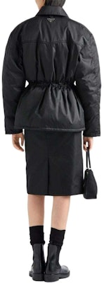 (Women) PRADA Re-Nylon Black Single-Breasted Loose Fit Aviator Jacket for Women. 29C182-1WQ8--S-OOO Shop (Women) PRADA Re-Nylon Black Single-Breasted Loose Fit Aviator Jacket for Women. 29C182-1WQ8--S-OOO