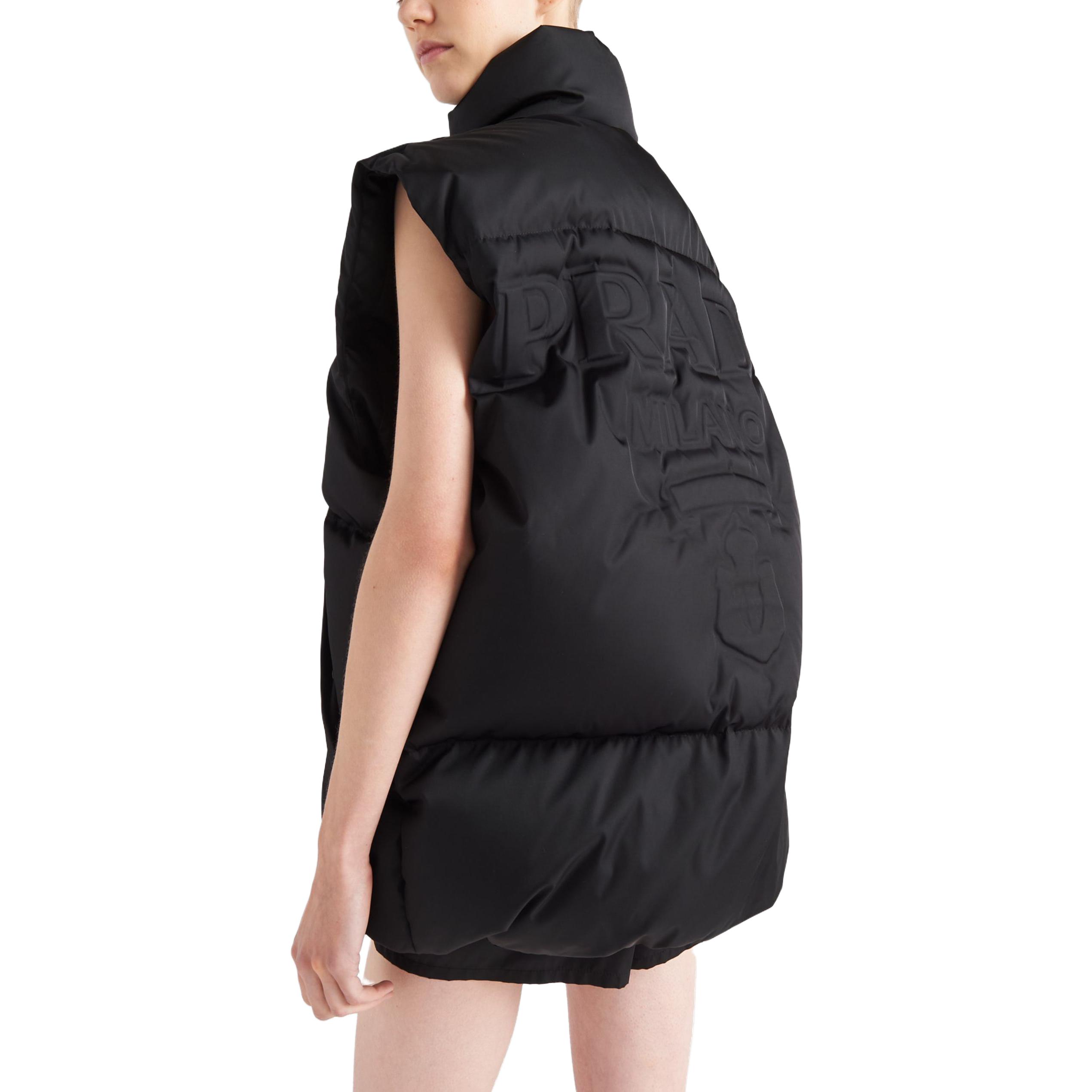 Purchase (Women) PRADA Re-Nylon FW23  Black Quilted Logo Puffer Vest. 29Z130-1YXI-F0002-S-232