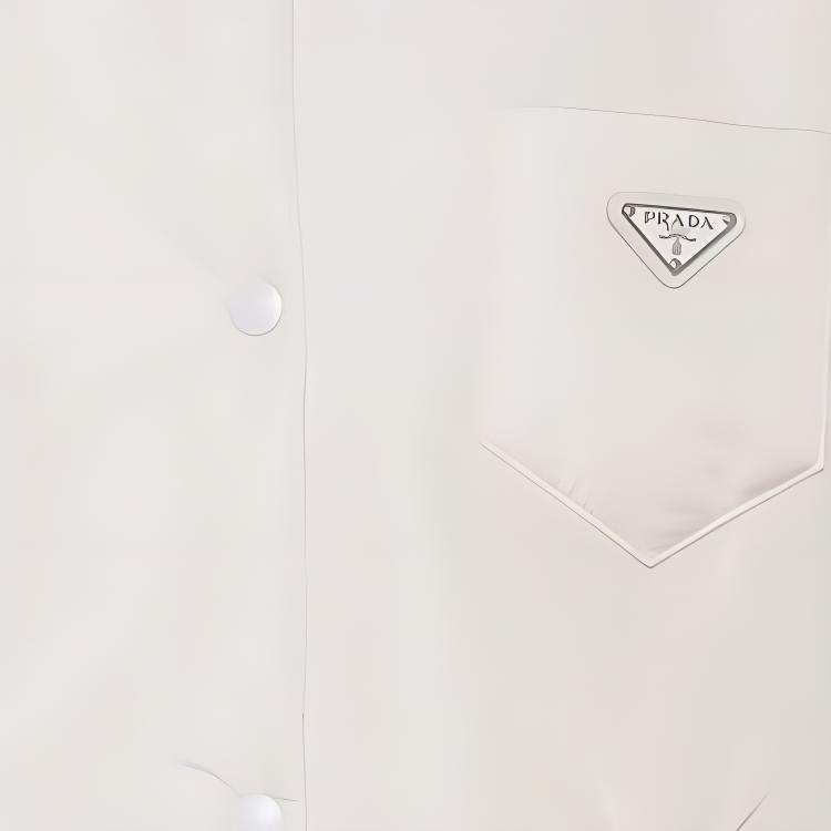 Details for (Women) PRADA Re-Nylon FW23  White Logo Patch Loose Fit Long Sleeve Jacket. 291968-1WQ9-F0009-S-212