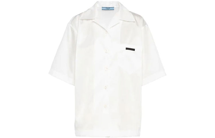 Order (Women) PRADA Re-Nylon Gabardine UV Protection Shirt White 240691-1YFL-F0009-S-202