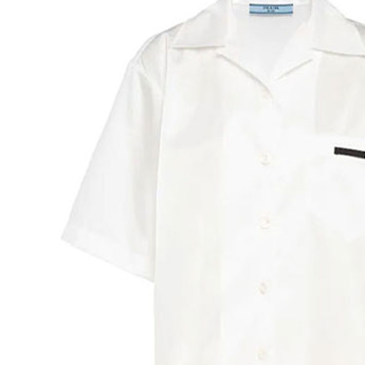 Details for (Women) PRADA Re-Nylon Gabardine UV Protection Shirt White 240691-1YFL-F0009-S-202