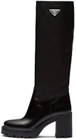 (Women) Prada Re-Nylon High-Top Boot 'Black Leather' 1W241N_3LFU_F0002_F_085 (Women) Prada Re-Nylon High-Top Boot 'Black Leather' 1W241N_3LFU_F0002_F_085