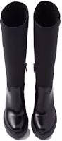 Shop (W) プラダ Re-Nylon ハイカットブーツ (黒レザー) 1W241N_3LFU_F0002_F_085