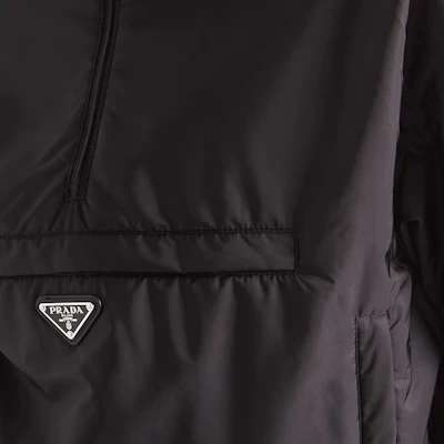 (Women) Prada Re-Nylon SS23 Black Half-Zip Hooded Jacket with Triangle Logo 29Z097-1WQ9-F0002-S-231 Sizing (Women) Prada Re-Nylon SS23 Black Half-Zip Hooded Jacket with Triangle Logo 29Z097-1WQ9-F0002-S-231