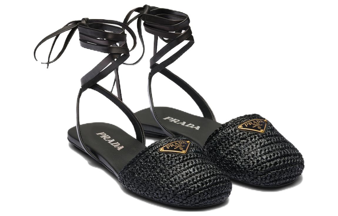 (W) Prada Round-Toe Fashion Casual Sneakers 'Black' 圖 2