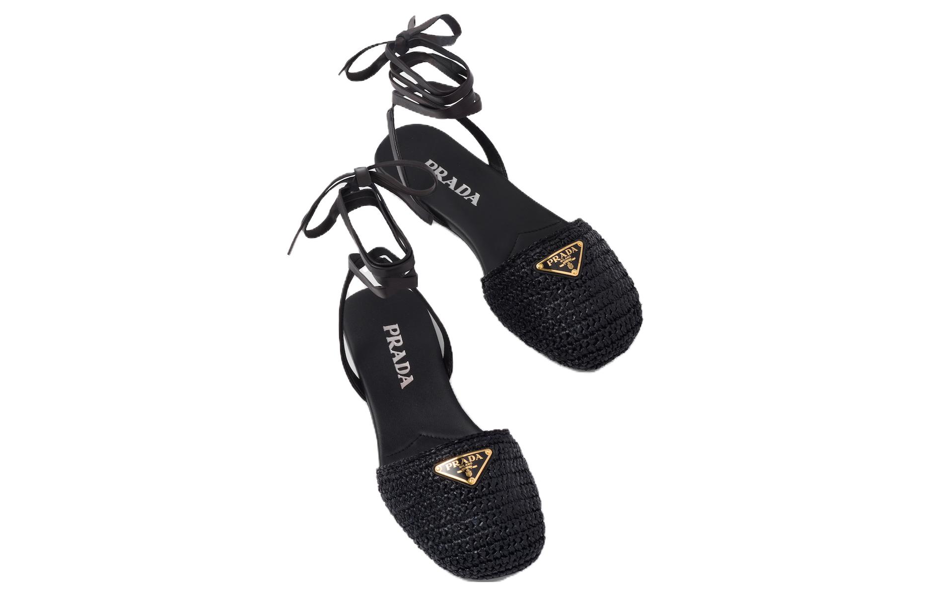 (W) Prada Round-Toe Fashion Casual Sneakers 'Black' 圖 3