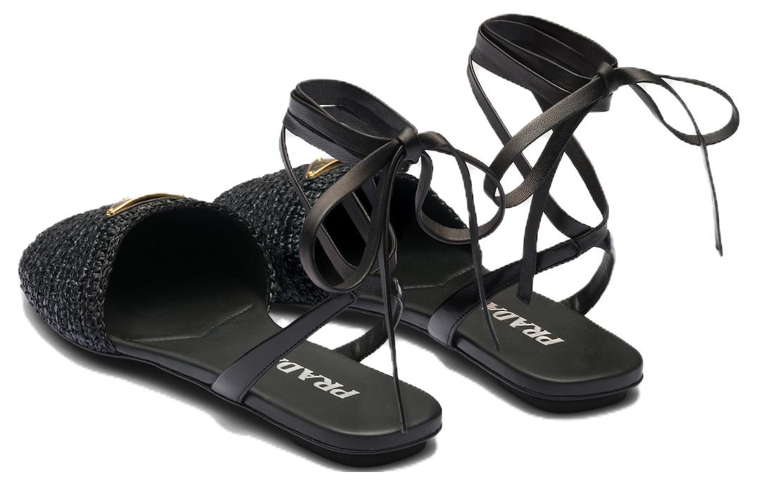 (W) Prada Round-Toe Fashion Casual Sneakers 'Black' 圖 4