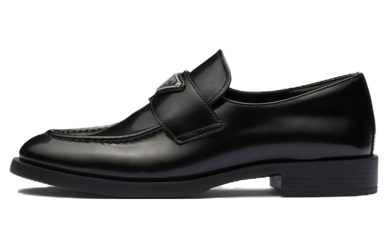 (W) Prada Round Toe Slip-On Loafers 'Black'