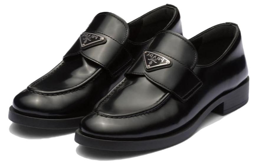 (W) Prada Round Toe Slip-On Loafers 'Black' 圖 3