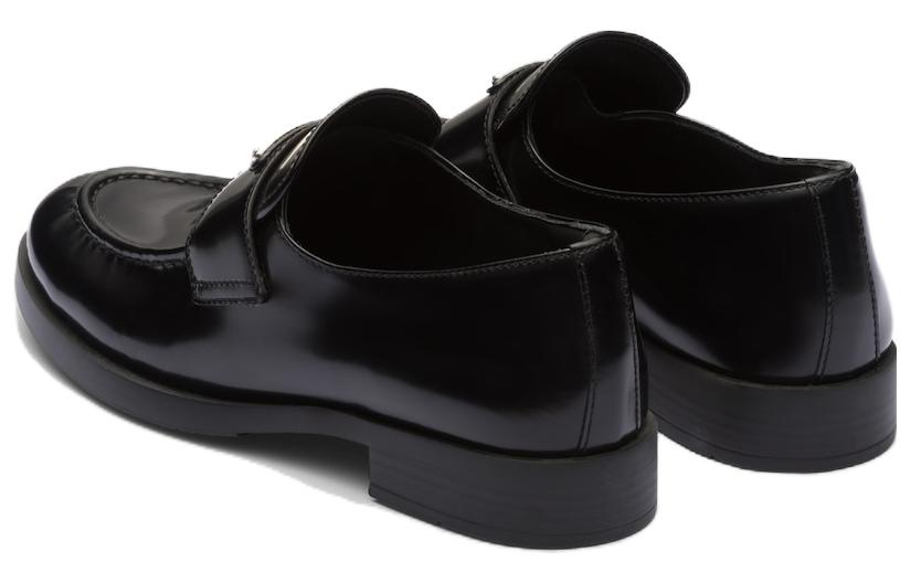 (W) Prada Round Toe Slip-On Loafers 'Black' 圖 5