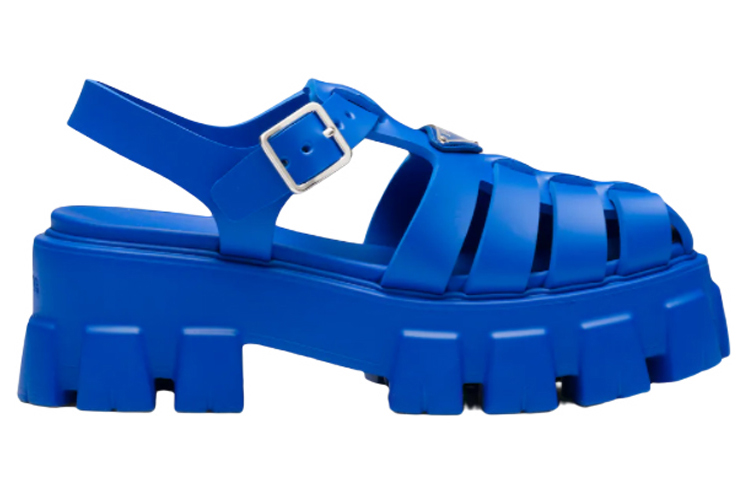 Order (Women) Prada Rubber Chunky-Heel Buckle Sandals 'Light Blue' 1X853M_3LKK_F0013_F_055