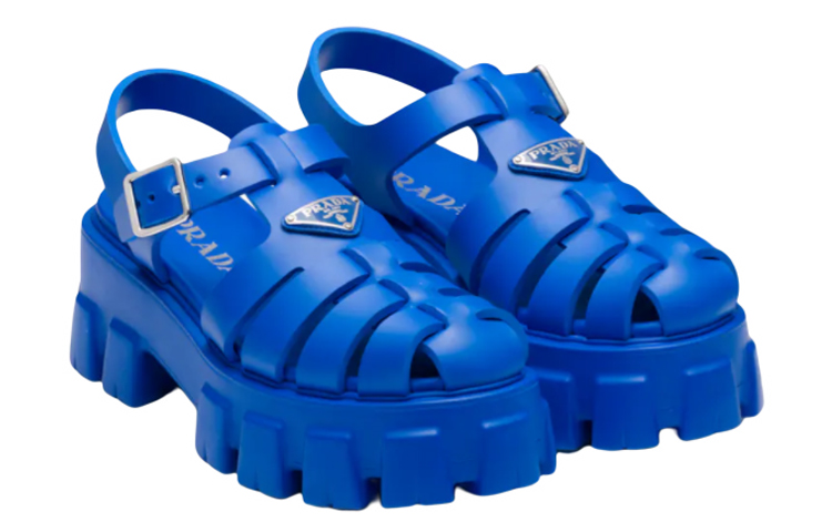 Lookbook (Women) Prada Rubber Chunky-Heel Buckle Sandals 'Light Blue' 1X853M_3LKK_F0013_F_055