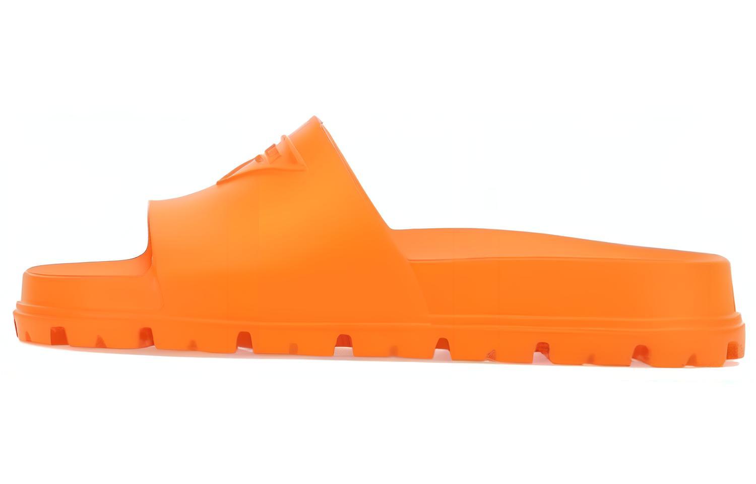 (W) Prada Rubber Logo Slide 'Orange'