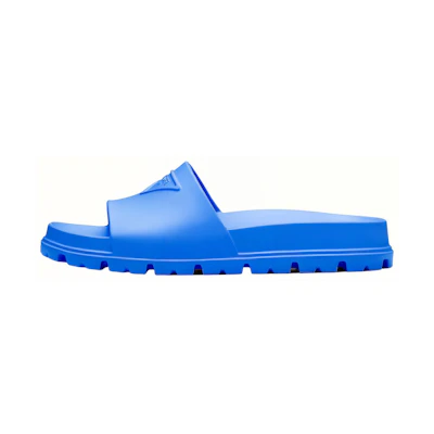 (W) Prada Rubber Slide 'Blue Logo'