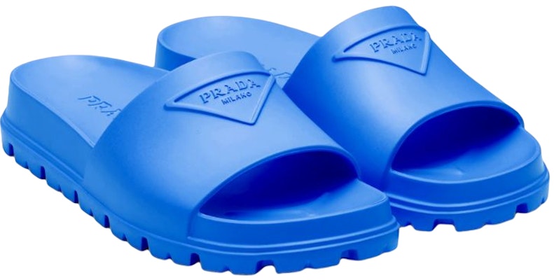 (W) 프라다 로고 블루 러버 슬라이드 (Purada Logo Beulru Reobeo Seullaideu) 1XX626_3LKV_F0013_F_020 Shop (W) 프라다 로고 블루 러버 슬라이드 (Purada Logo Beulru Reobeo Seullaideu) 1XX626_3LKV_F0013_F_020