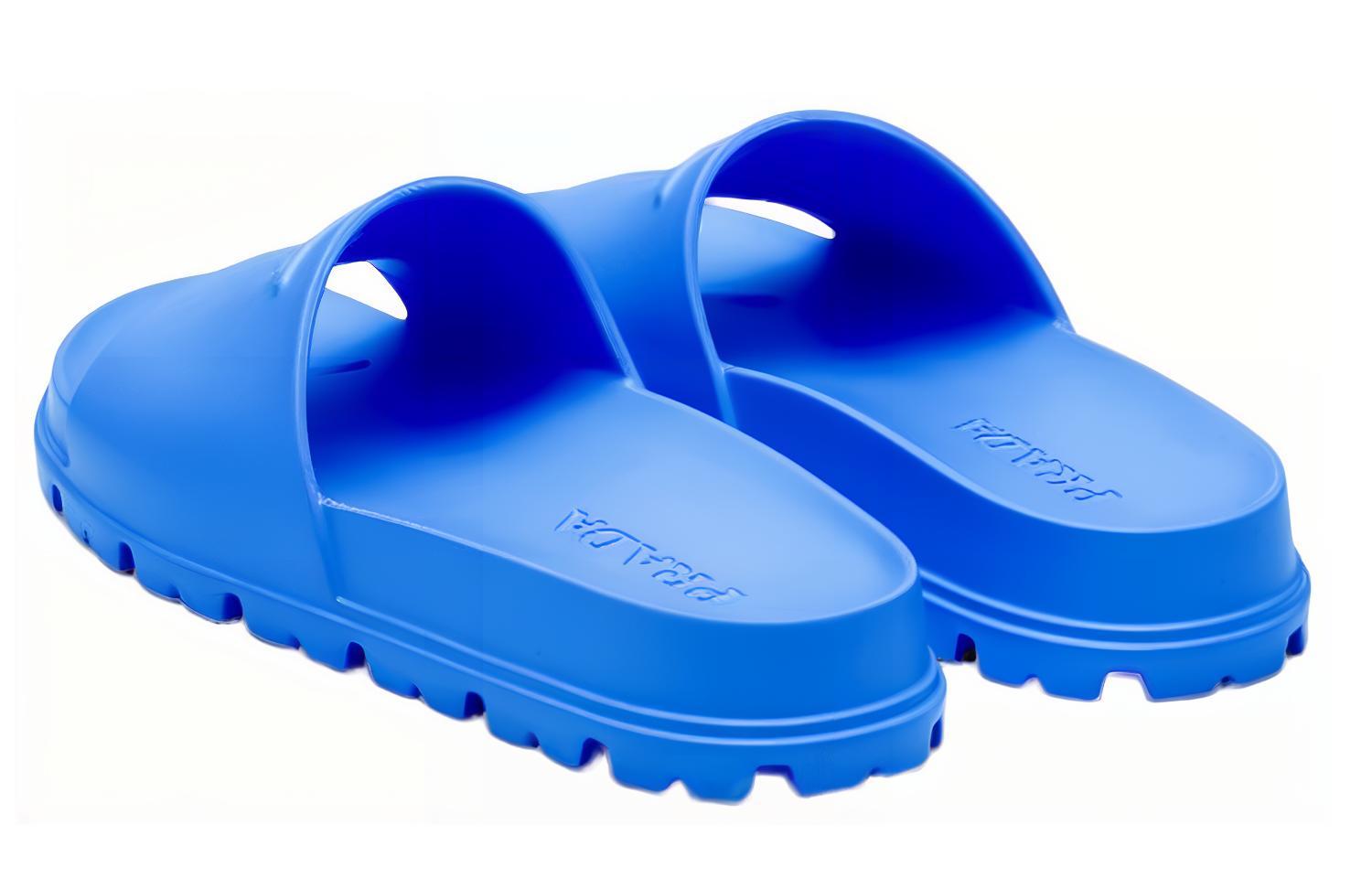 Purchase PRADA 普拉達 徽標橡膠拖鞋 女款 藍色