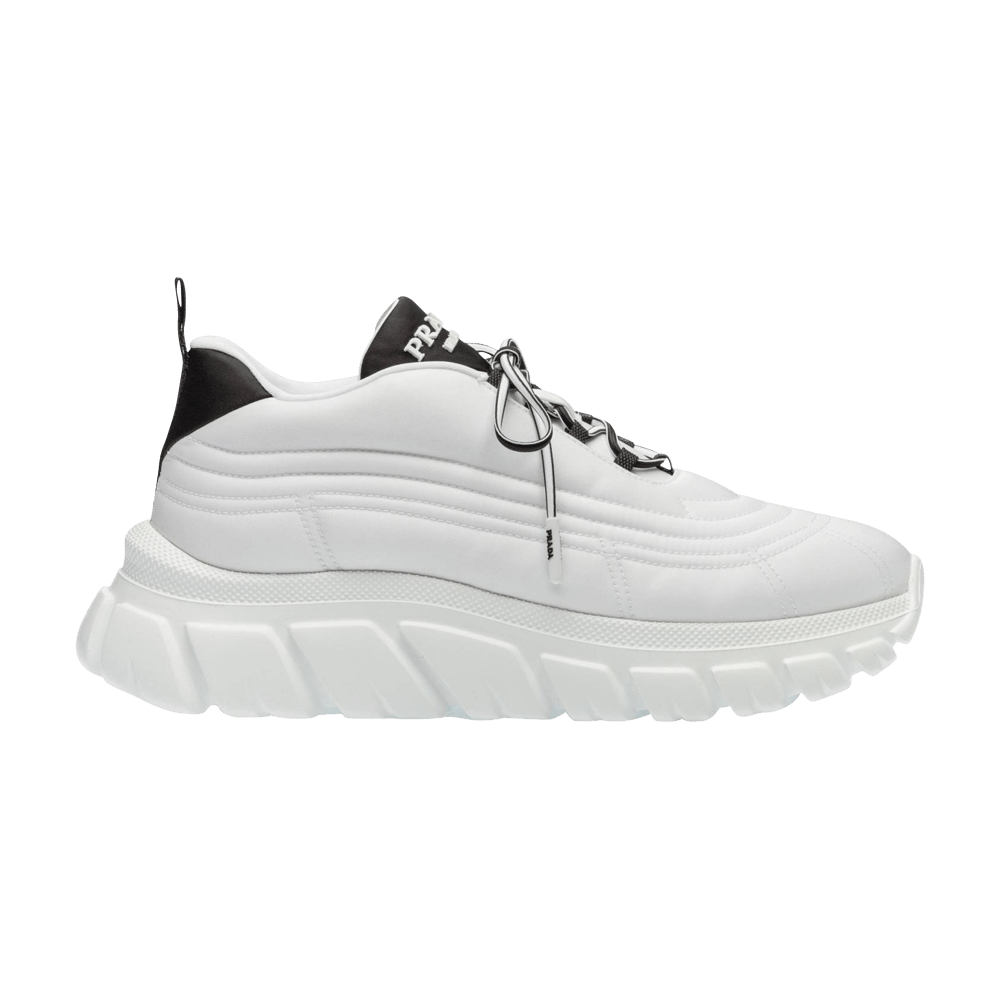 Buy (W) プラダ ラッシュ ギャバジン リナイロン 白黒 1E655M-3LFV-F0964