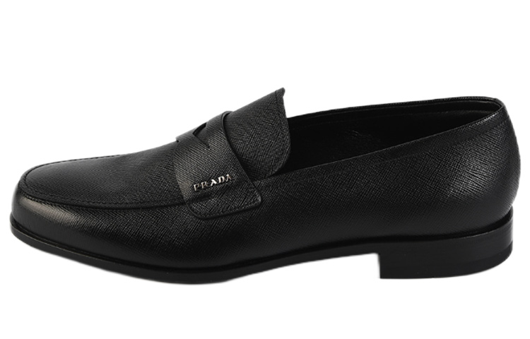 Buy (W) Prada Saffiano Loafer Penny 'Hitam' 2DB178_053_F0002