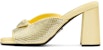 (W) Prada Satin Tumit Tebal Kristal Kuning 'Sandal Fesyen' 1XX642_2AWL_F068X_F085