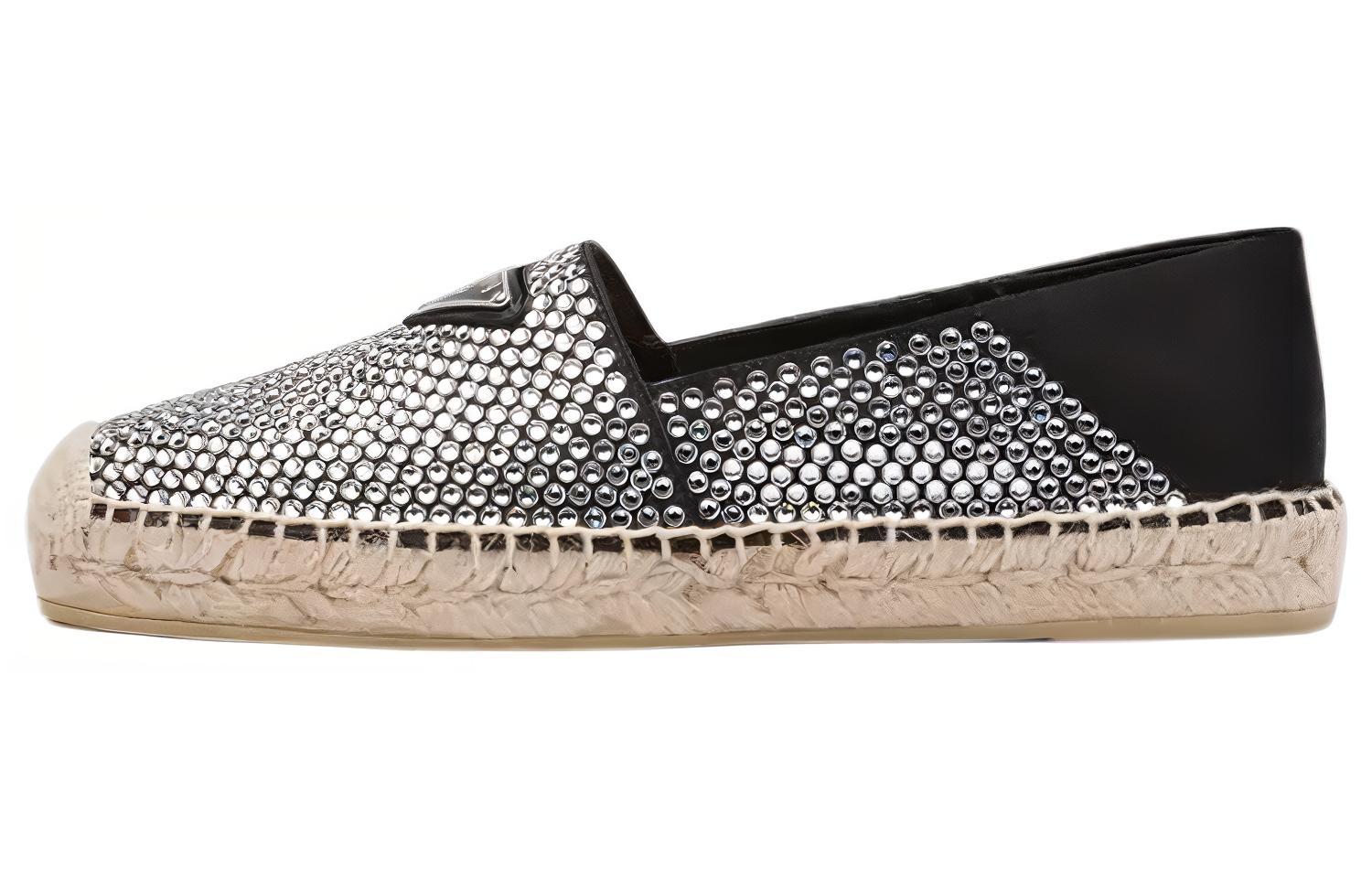 (W) Prada Satin Espadrilles 'Crystal'