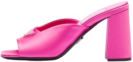 (Women) Prada Satin High-Heel Square-Toe Fashion Slide 'Pink' 1XX643_049_F0638_F_085 (Women) Prada Satin High-Heel Square-Toe Fashion Slide 'Pink' 1XX643_049_F0638_F_085