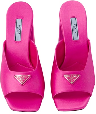 (W) Prada Sandalias de Tacón Alto Satén Punta Cuadrada Moda 'Rosa' 1XX643_049_F0638_F_085 Lookbook (W) Prada Sandalias de Tacón Alto Satén Punta Cuadrada Moda 'Rosa' 1XX643_049_F0638_F_085