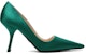(W) Prada Tumit Tinggi Satin 'Hijau' 1I718L_049_F0458_F_090