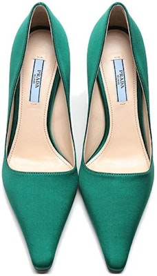 (Women) Prada Satin High-Heeled Pumps 'Green' 1I718L_049_F0458_F_090 Shop (Women) Prada Satin High-Heeled Pumps 'Green' 1I718L_049_F0458_F_090