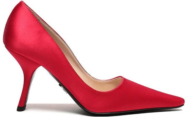 (W) Prada Satin Pumps 'Merah Menyala' 1I718L_049_F068Z_F_090 Order (W) Prada Satin Pumps 'Merah Menyala' 1I718L_049_F068Z_F_090