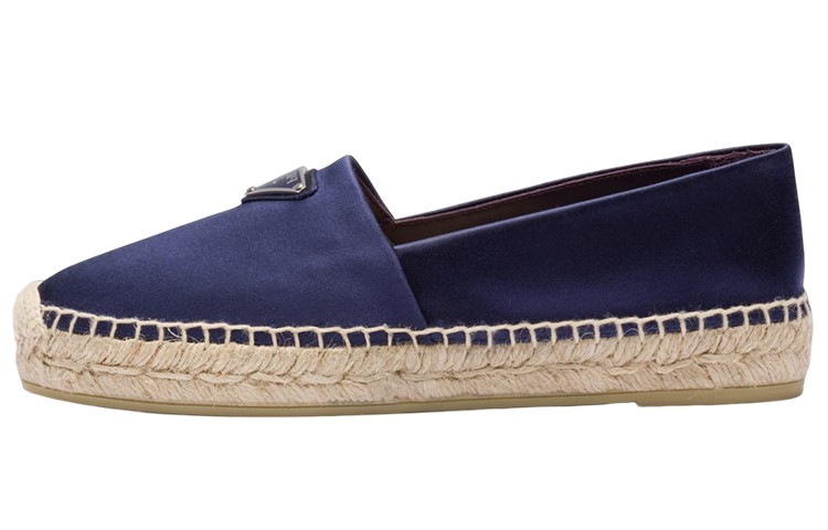 (W) Prada Satin Logo Espadrille 'Purple'
