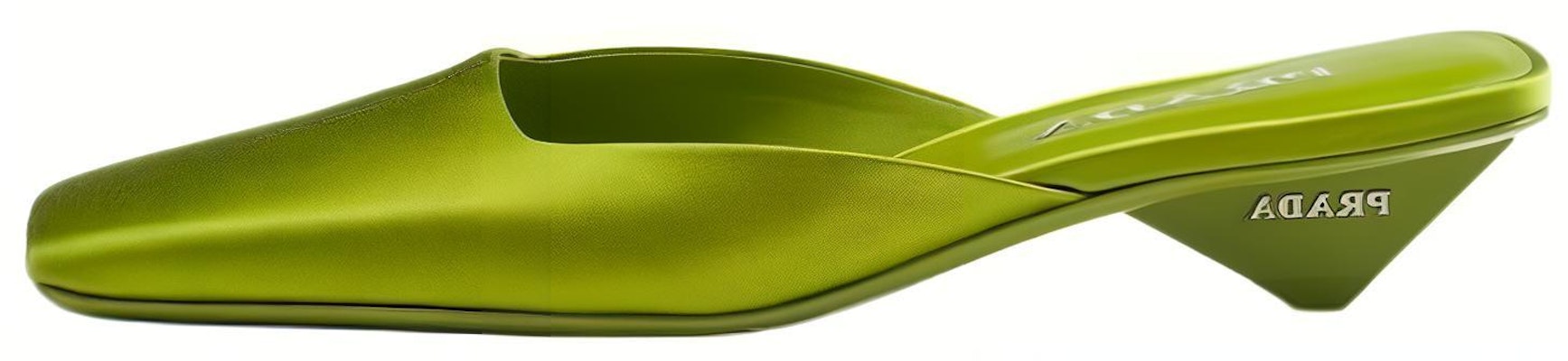 (W) 프라다 사틴 뮬 슬리퍼 '그린 컴포트' (Prada satin mule slippers 'Green Comfort') 1I479N_049_F0613_F_A035 Buy (W) 프라다 사틴 뮬 슬리퍼 '그린 컴포트' (Prada satin mule slippers 'Green Comfort') 1I479N_049_F0613_F_A035