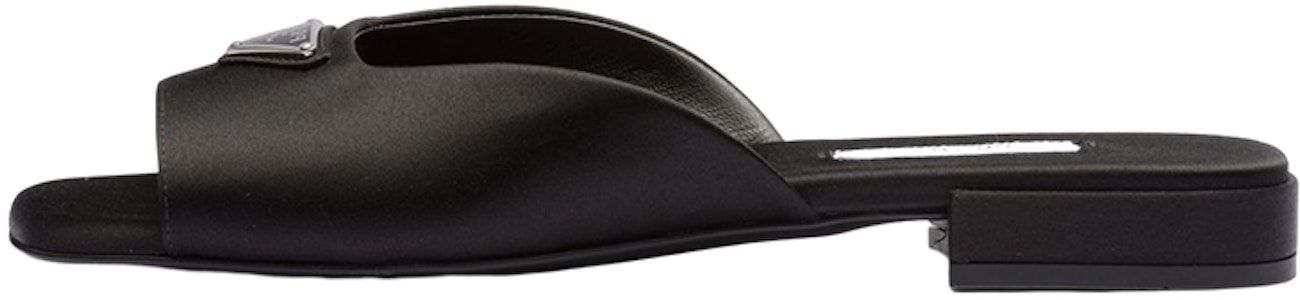 (W) 普拉达黑色时尚缎面露趾拖鞋 1XX643_049_F0002_F_010 Buy (W) 普拉达黑色时尚缎面露趾拖鞋 1XX643_049_F0002_F_010