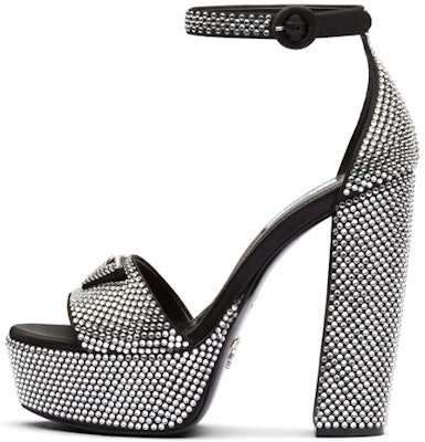 (Women) Prada Satin Platform Fashion Sandals 'Crystal Silver-Black' 1XP53B_2AWL_F0T70_F_135 Buy (Women) Prada Satin Platform Fashion Sandals 'Crystal Silver-Black' 1XP53B_2AWL_F0T70_F_135