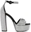 Order (W) Prada Satin Plateau Sandalen ''Crystal Zilver-Zwart'' 1XP53B_2AWL_F0T70_F_135
