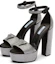 Lookbook (W) Prada Satin Plateau Sandalen ''Crystal Zilver-Zwart'' 1XP53B_2AWL_F0T70_F_135