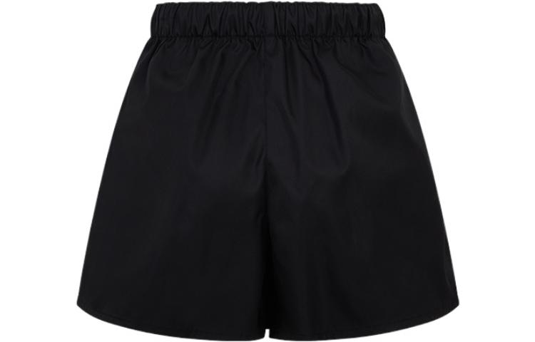 Lookbook (W) 普拉达女士黑色亮片刺绣Logo尼龙休闲短裤. 22Z757-1WQ8-F0002-S-221