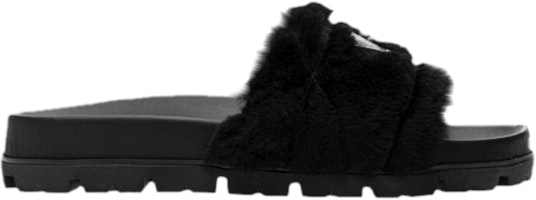 (Women) Prada Shearling Slides 'Black' 1XX592-173-F0002 (Women) Prada Shearling Slides 'Black' 1XX592-173-F0002