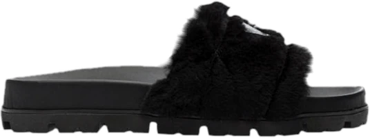 (Women) Prada Shearling Slides 'Black' 1XX592-173-F0002 (Women) Prada Shearling Slides 'Black' 1XX592-173-F0002