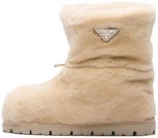 (Women) Prada Short Sheepskin Snow Boots 'Beige Comfort' 1U258N_173_F0379_F_ZF20 (Women) Prada Short Sheepskin Snow Boots 'Beige Comfort' 1U258N_173_F0379_F_ZF20