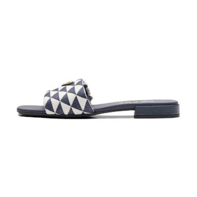 (W) Prada Slide 'Blue Open-Toe'