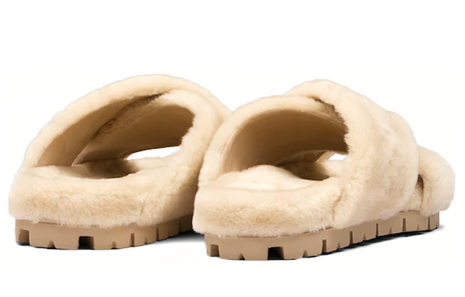 Shop (W) Prada Ciabatte ''Shearling Marrone Chiaro'' 1XX600_173_F0379_F_ZF20