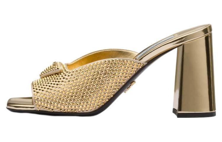 (W) Prada Slide Sandals 'Gold'