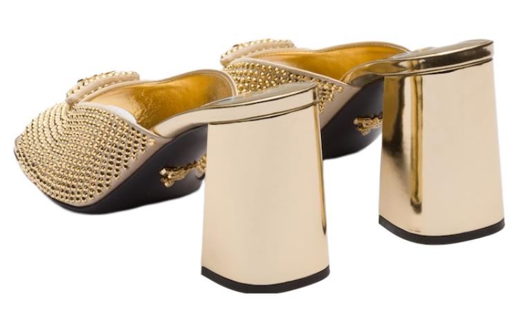 (W) Prada Slide Sandals 'Gold' 圖 3