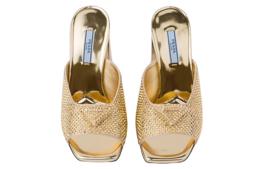 (W) Prada Slide Sandals 'Gold' 圖 4