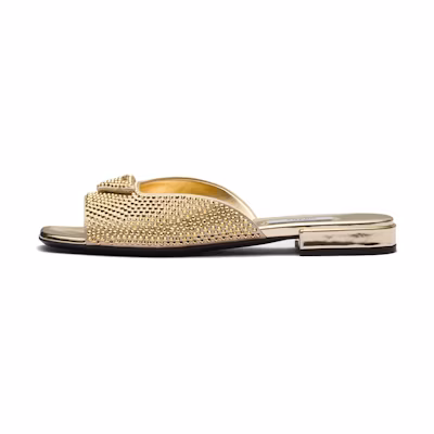 (W) Prada Slide Sandals 'Gold Fashion'
