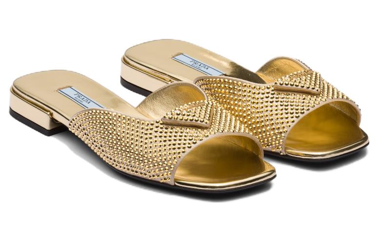 (W) Prada Slide Sandals 'Gold Fashion' 圖 2
