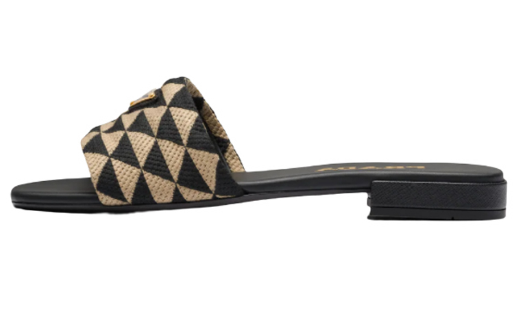 Buy (W) Prada Slip-On 'Corak Segitiga Beige' 1XX637_3LK6_F0Y30_F_010