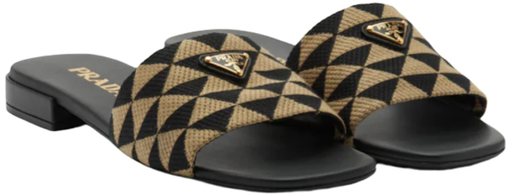 (W) Prada Slip-On ''Motif Triangle Beige'' 1XX637_3LK6_F0Y30_F_010 Order (W) Prada Slip-On ''Motif Triangle Beige'' 1XX637_3LK6_F0Y30_F_010